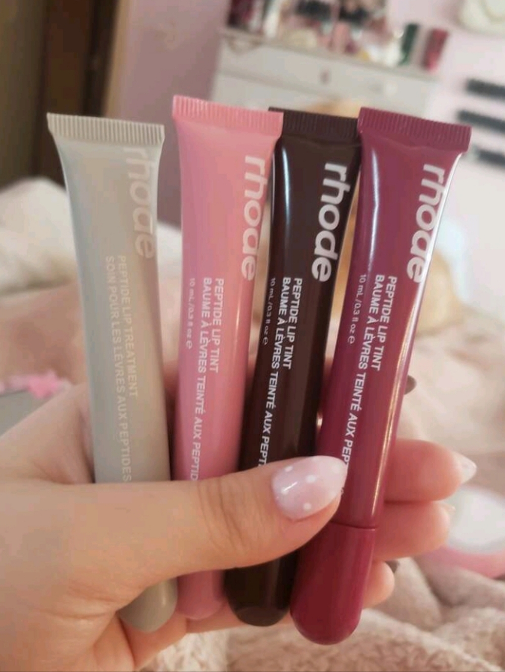 rhode Peptide Lip Tint Set — Pink, Mauve, Brown, Nude